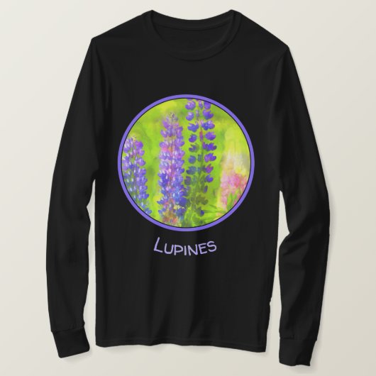 Lupine Painting - Originelle Blume Kunst T-Shirt (Design vorne)