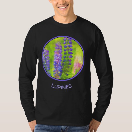 Lupine Painting - Originelle Blume Kunst T-Shirt (Vorderseite)