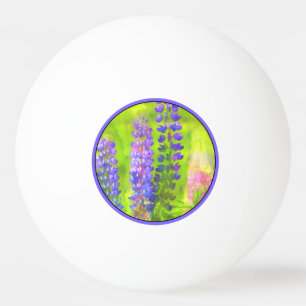 Lupine Painting - Originelle Blume Kunst Tischtennisball