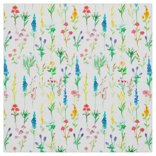 Lupine Poppies Wildblume Delikates Blumengeflecht Stoff (Muster)