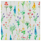 Lupine Poppies Wildblume Delikates Blumengeflecht Stoff (Nahaufnahme)