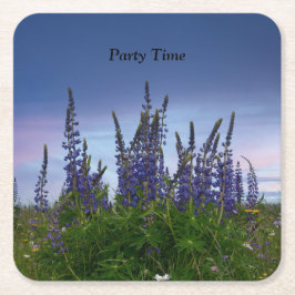 Lupine Rechteckiger Pappuntersetzer