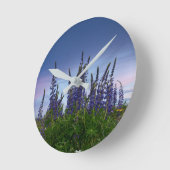 Lupine    runde wanduhr (Winkel)