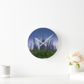 Lupine    runde wanduhr (Zuhause)