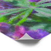 Lupine Trio Impressionist Blume Foto Malerei Poster (Ecke)