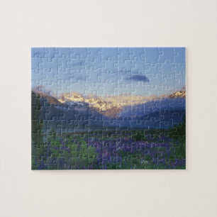 Lupine und die Hauptspalte, Arthur's Pass, Süd Puzzle