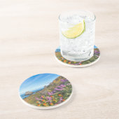 Lupine und Pinsel Sandstein Untersetzer (Seite)