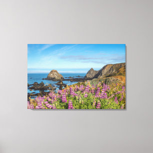 Lupine Wildblumen bedecken die Hügel Leinwanddruck