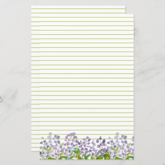 Lupine Wildblumen Monogramm Grünseide Stationierun (Vorne/Hinten)