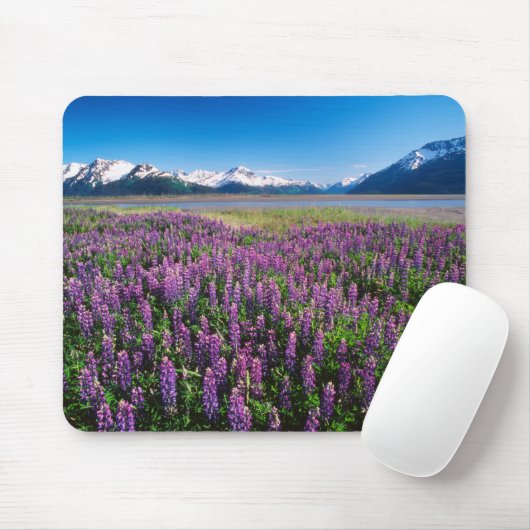 Lupinen in Bloom | Kenai Mountains, Alaska Mousepad (Mit Mouse)