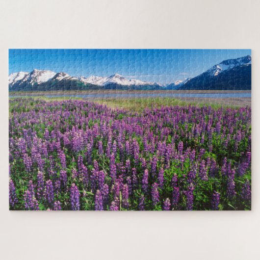 Lupinen in Bloom | Kenai Mountains, Alaska Puzzle (Horizontal)