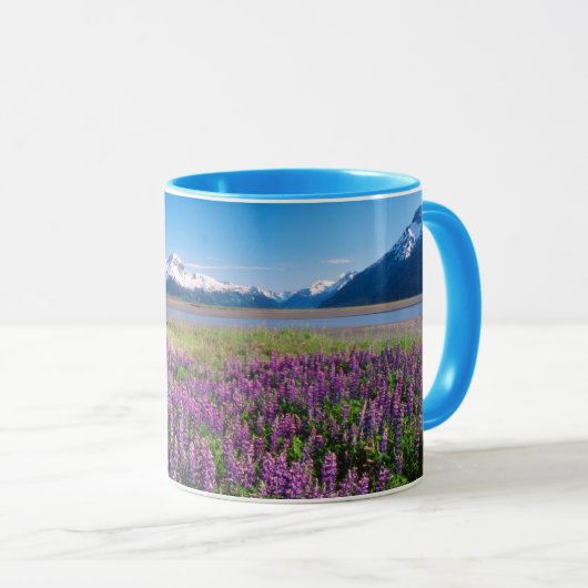 Lupinen in Bloom | Kenai Mountains, Alaska Tasse (VorderseiteRechts)