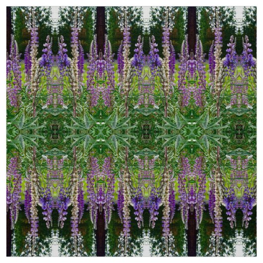 Lupinen in einer Reihe Stoff (Muster)