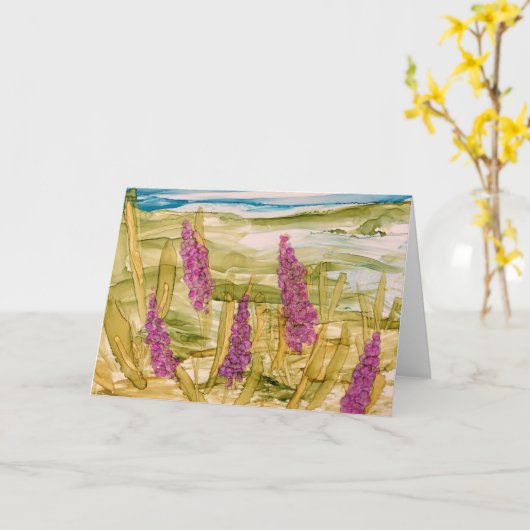 Lupinen in freier Wildbahn Karte (Gelbe Blume)