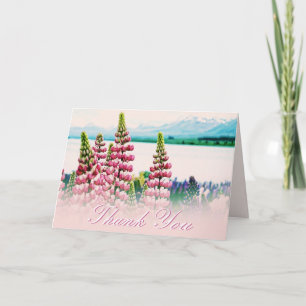 Lupins Blume Danke Mountains Nature Card