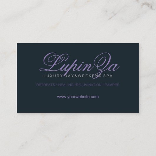 Lupins Lila Garden Health mit Foto-Vorlage Visitenkarte (Rückseite)