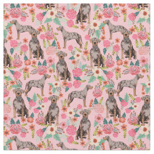 Lupisiana catahoula leopard Hund Vintage Blüten Stoff