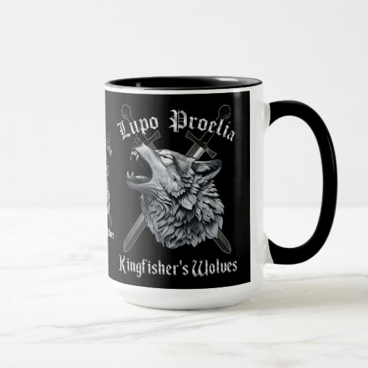 Lupo Proelia Kingfisher's Wölfe Tasse (Rechts)