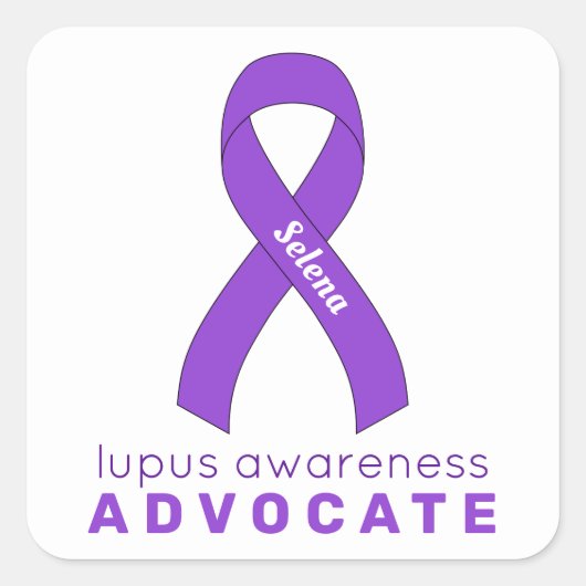 Lupus Advocate Quadratischer Aufkleber (Vorderseite)