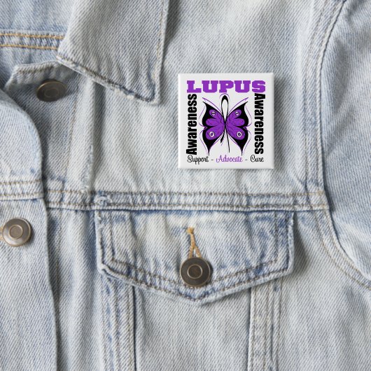 Lupus Awareness Butterfly Button (Beispiel)