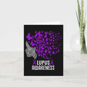 Lupus Awareness Butterfly Lila Ribbon Autoimmune Karte