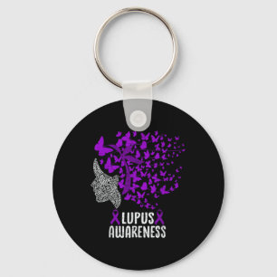 Lupus Awareness Butterfly Lila Ribbon Autoimmune Schlüsselanhänger