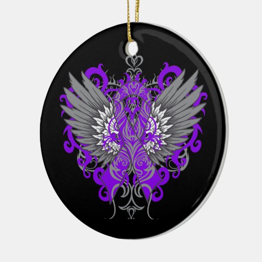 Lupus Awareness Cool Wings Keramik Ornament (Links)