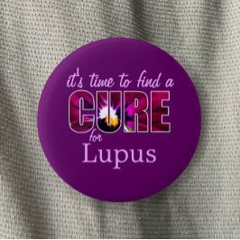 Lupus Awareness Cure / Lilac Lila Custom Floral Button