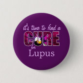 Lupus Awareness Cure / Lilac Lila Custom Floral Button (Vorderseite)