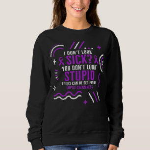 Lupus Awareness Dont Sick Lila Ribbon Warri Sweatshirt
