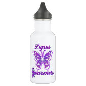 Lupus Awareness Edelstahlflasche (Links)