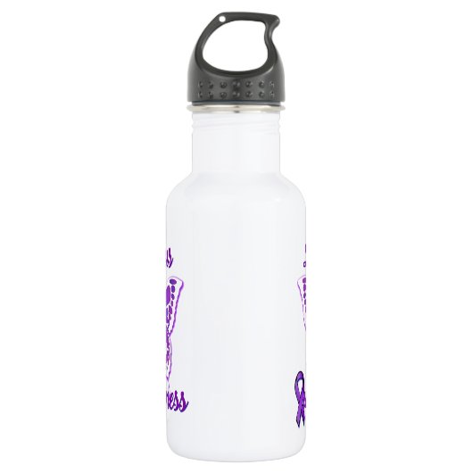 Lupus Awareness Edelstahlflasche (Vorderseite)