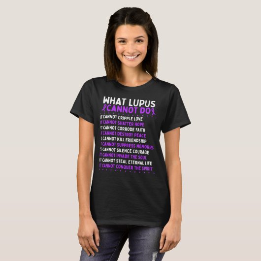 Lupus Awareness Fighter Lupus Warrior Ribbon T-Shirt (Vorne ganz)