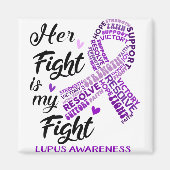 Lupus Awareness Ihr Kampf ist mein Kampf Magnet (Vorne)
