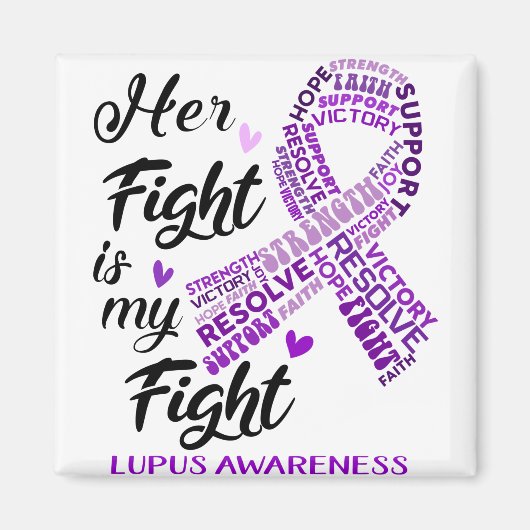 Lupus Awareness Ihr Kampf ist mein Kampf Magnet (Vorne)