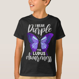 Lupus Awareness Lila Butterfly Motivierend T-Shirt