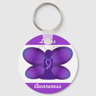Lupus Awareness lila Märchenschmetterling Schlüsselanhänger