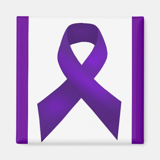 Lupus Awareness Lila Ribbon Magnet (Vorne)