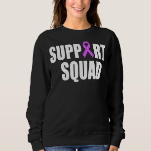 Lupus Awareness Lila Ribbon Support Squad Sweatshirt