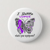 Lupus Awareness Month Ribbon Geschenke Button (Vorderseite)