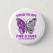 Lupus Awareness Month Ribbon Geschenke Button (Vorderseite)