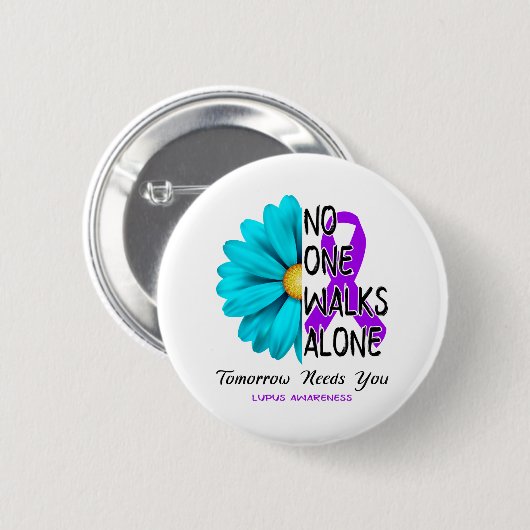 Lupus Awareness Month Ribbon Geschenke Button (Vorne & Hinten)