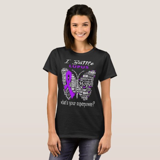 Lupus Awareness Month Ribbon Geschenke T-Shirt (Vorne ganz)