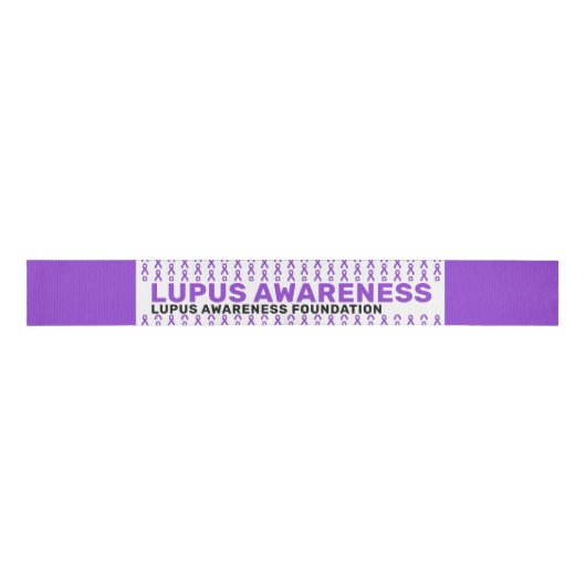 Lupus Awareness Pattern Ribbon Ripsband (Vorderseite)