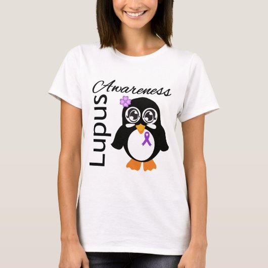 Lupus Awareness Penguin T-Shirt (Vorderseite)