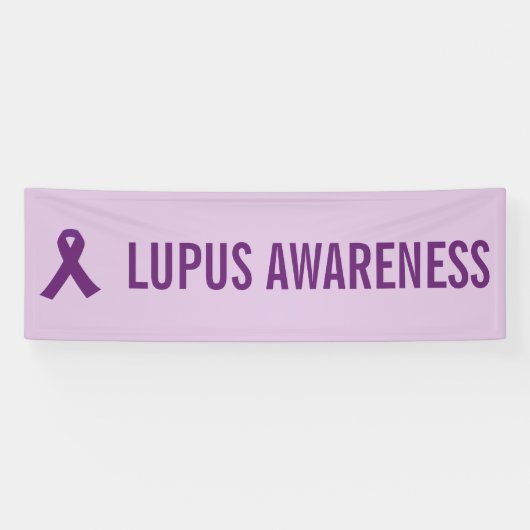 Lupus Awareness Ribbon Lila Banner (Horizontal)