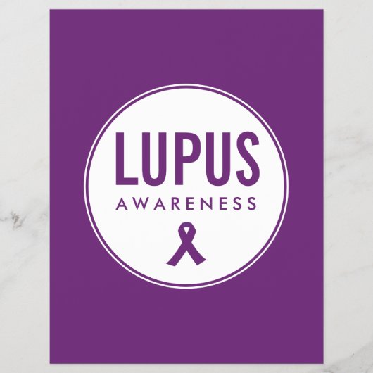 Lupus Awareness Ribbon Lila Flyer (Vorne)