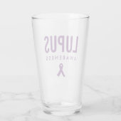 Lupus Awareness Ribbon Lila Glas (Rückseite)