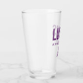 Lupus Awareness Ribbon Lila Glas (Rechts)