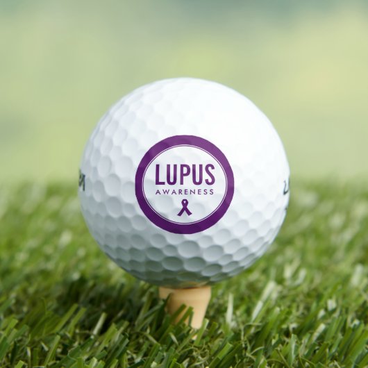 Lupus Awareness Ribbon Lila Golfball (Insitu T-Shirt)